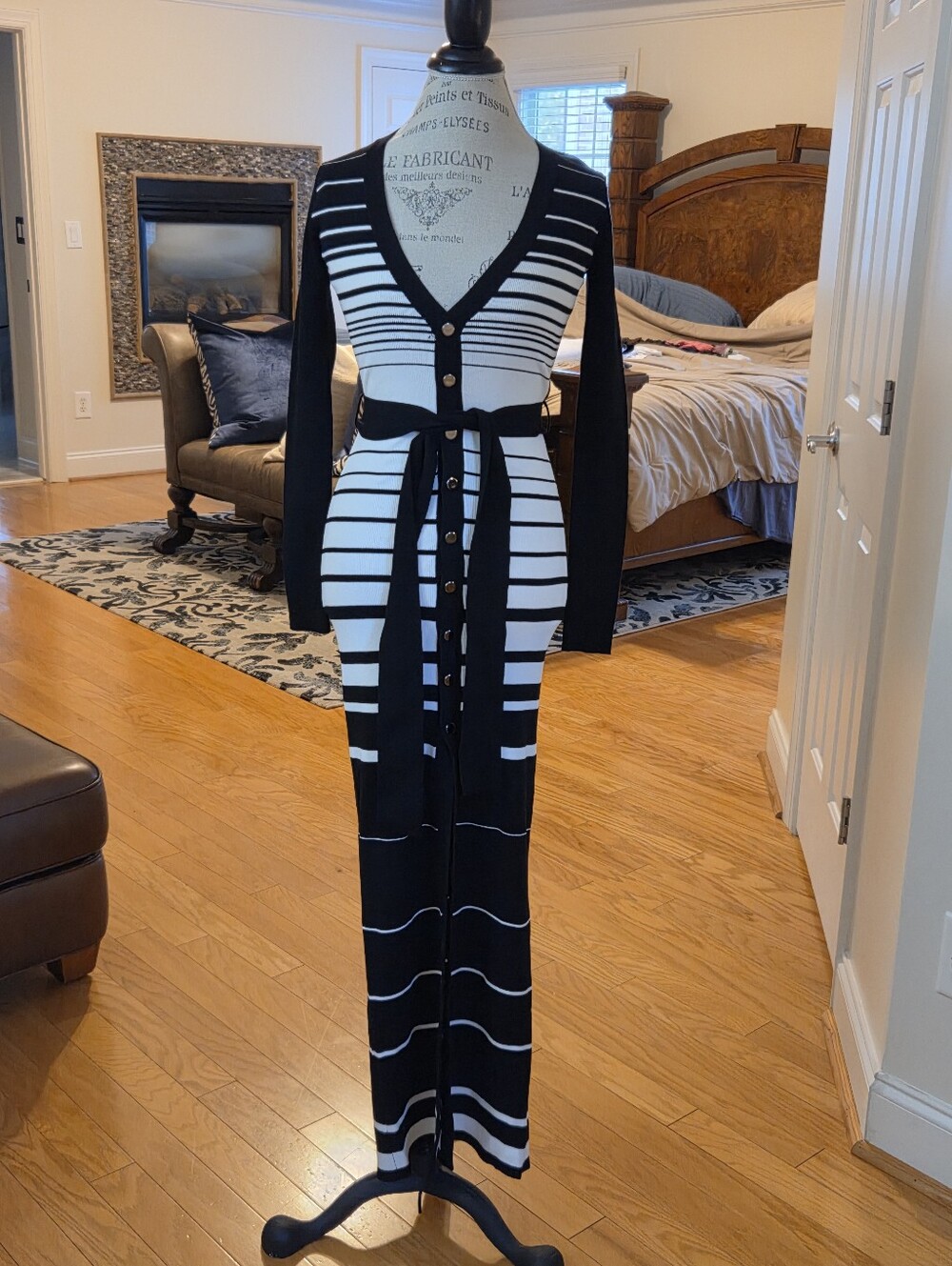 Jluxlabel Striped Belted Maxi Dress S NWT Retail $119-zara